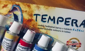 Zestaw farb temperowych w tubkach Koh-I-Noor. Idealne do malowania, tworzenia kolorowych obrazów i projektów artystycznych.