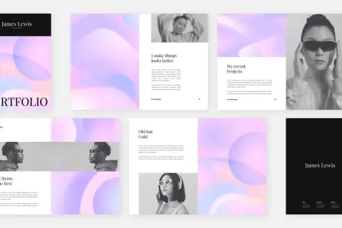 Portfolio Jamesa Lewisa, artysty typografii. Zobacz jego projekty i dowiedz się, co to znaczy portfolio.