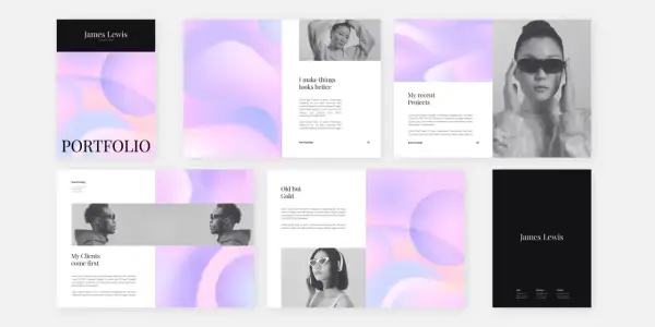Portfolio Jamesa Lewisa, artysty typografii. Zobacz jego projekty i dowiedz się, co to znaczy portfolio.